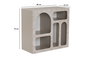 Hanah Home - Consola Travertine, 80x74x37 cm, Color Travertino y Arenisca, Material Melamina, Diseño Moderno de Mármol